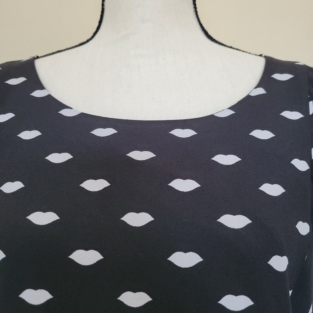 Maison Jules Cute XXL Fit & Flare Dress Scoop Neck Bust Darts Lined Cap Sleeves - Picture 3 of 16